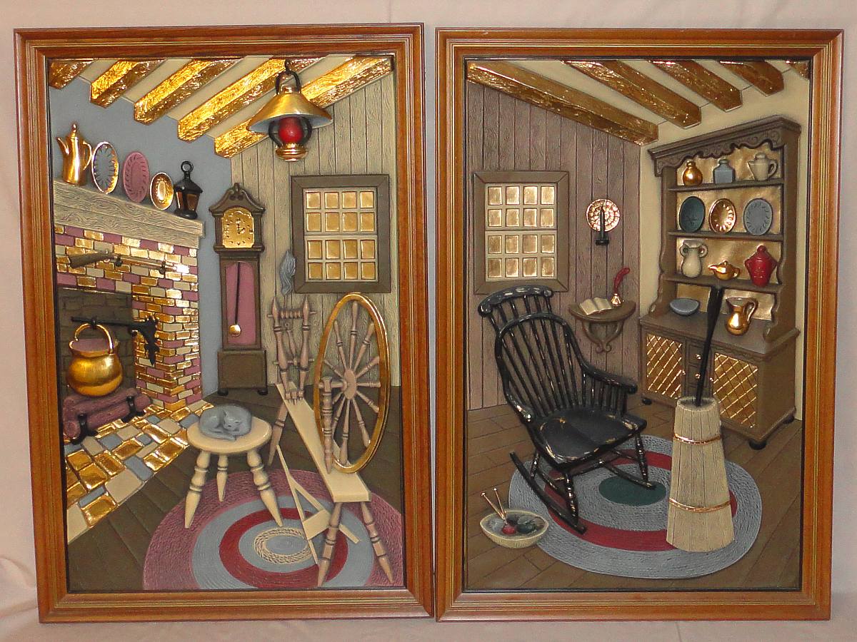 Turner Hand Colored Decorator Wall Accessory 18x28 Spinning Wheel