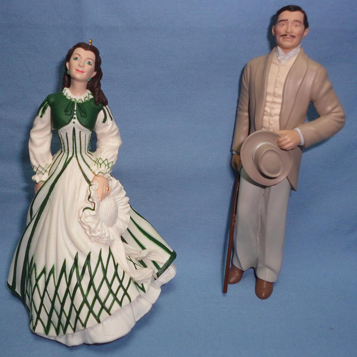 Hallmark Gone With The Wind Ornament Lot 1998 Scarlet Ohara 1999 Rhett Butler Hallmark Gone With The Wind Ornament Lot 1998 Scarlet Ohara 1999 Rhett Butler