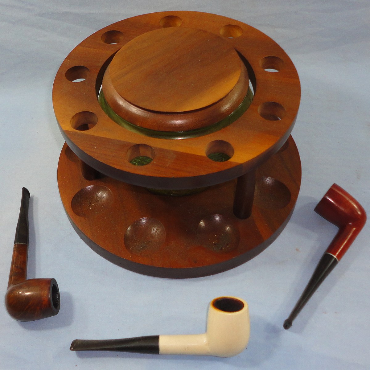 Vintage Tobacco Pipe Lot Humidors Walnut Oak Stands 3 Smoking Pipes Bowls Vintage Tobacco Pipe Lot Humidors Walnut Oak Stands 3 Smoking Pipes Bowls