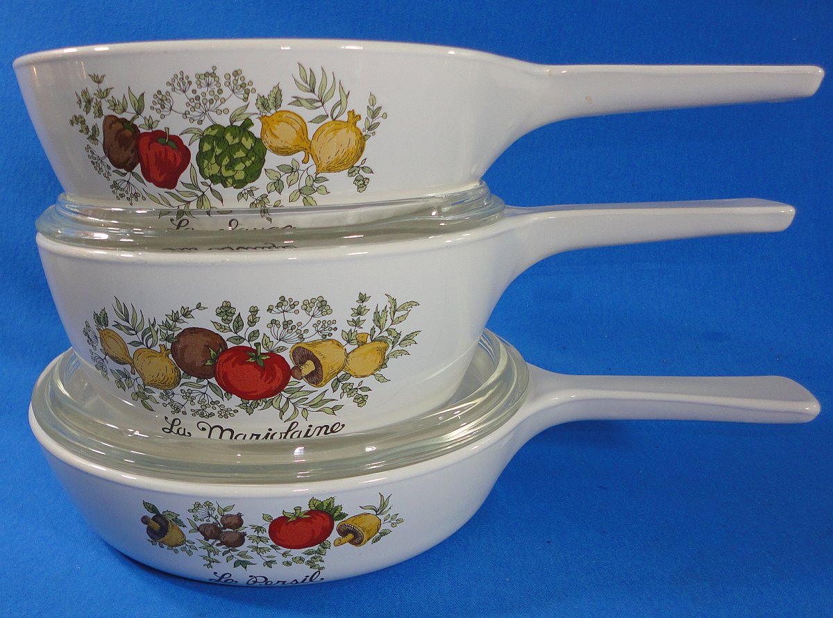 Vintage Corningware Pyrex Spice Of Life La Marjolaine La Sauge La Persil Mini Skillets Vintage Corningware Pyrex Spice Of Life La Marjolaine La Sauge La Persil Mini Skillets