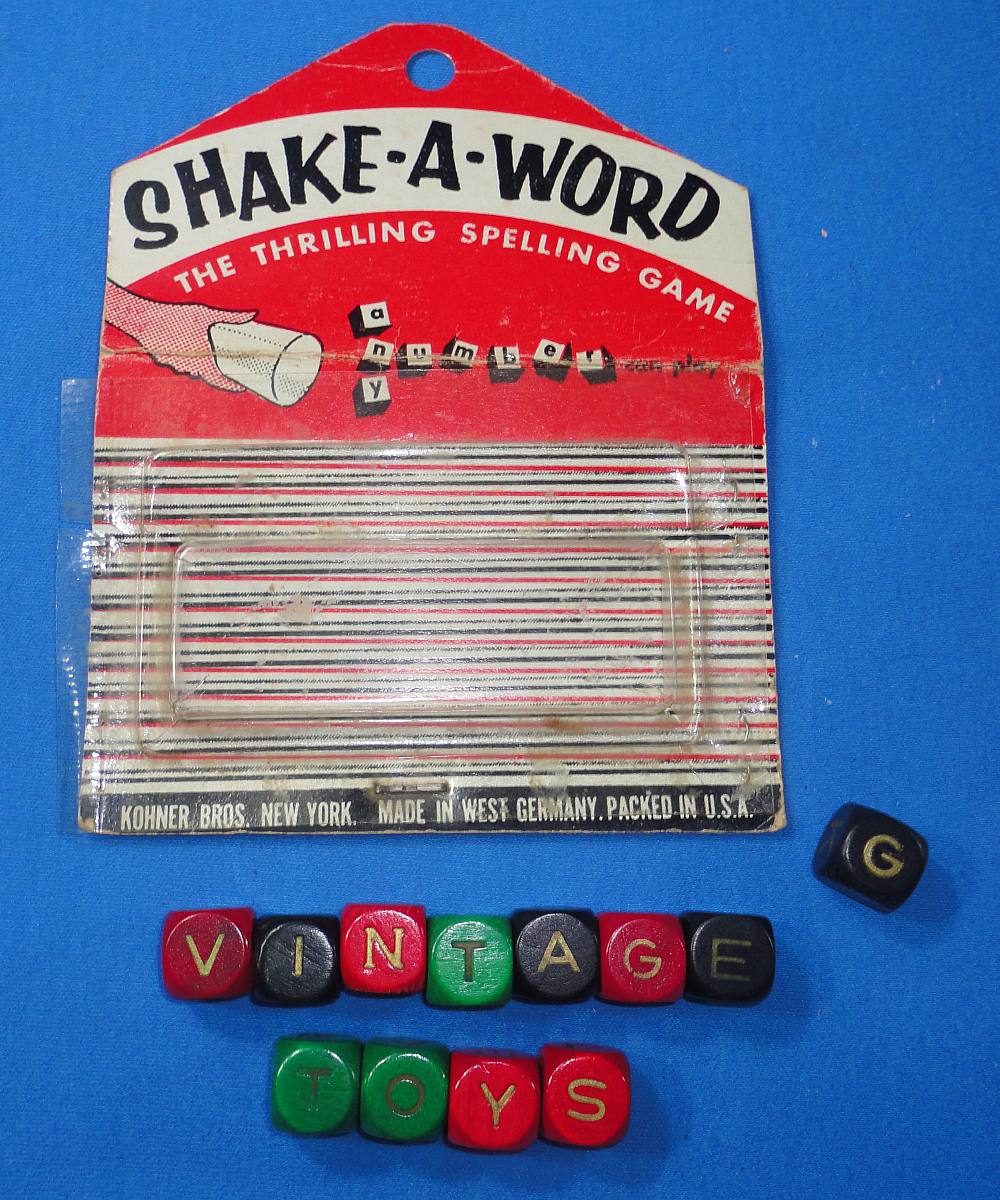 Vintage Kohner Brothers Shake-A-Word The Thrilling Spelling Game Any Number Can Play Vintage Kohner Brothers Shake-A-Word The Thrilling Spelling Game Any Number Can Play