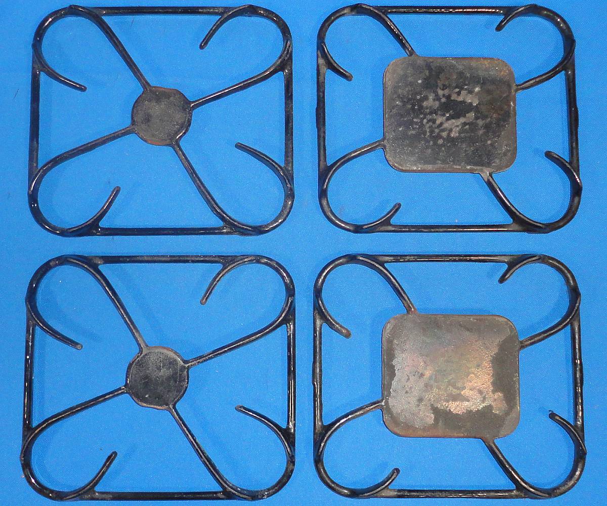 TAPPAN DELUXE GAS STOVE BLACK CAST IRON FRONT REAR BURNER GRATES SET OF 4 eBay