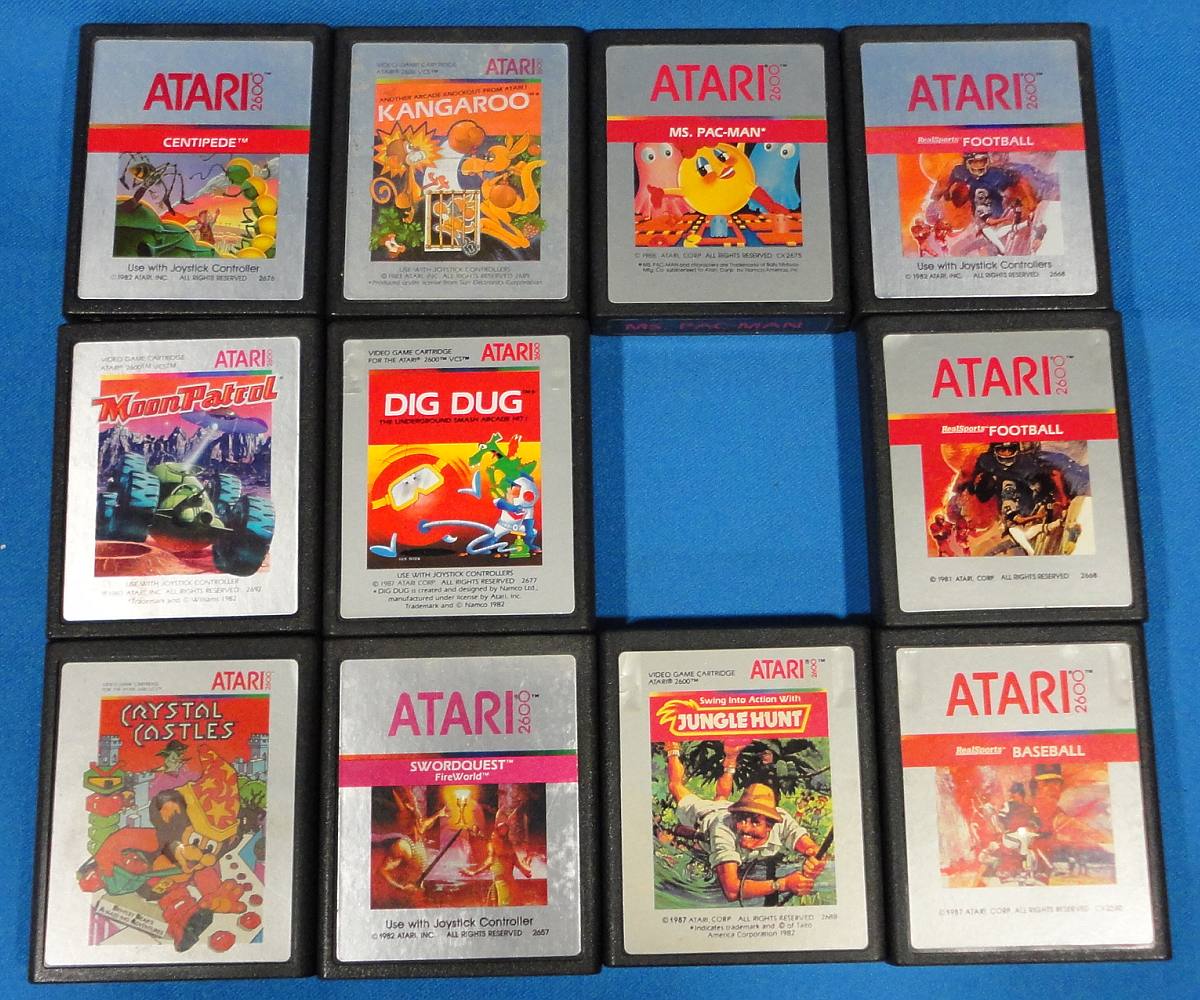Vintage Atari 2600 Video Computer System Game Cartridge Lot Ms Pac Man Dig Dug Centipede Kangaroo Vintage Atari 2600 Video Computer System Game Cartridge Lot Ms Pac Man Dig Dug Centipede Kangaroo