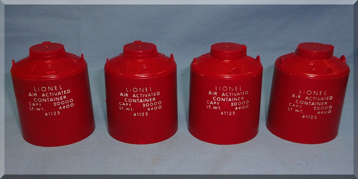 Vintage Lionel Electric Trains Postwar Gondola Car Red Air Activated Container Lot 61125 Vintage Lionel Electric Trains Postwar Gondola Car Red Air Activated Container Lot 61125