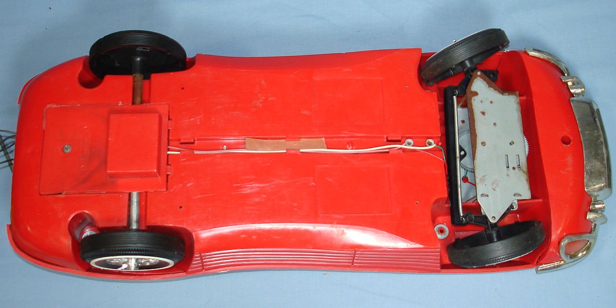 Vintage Topper Toys Johnny Speed Battery Opeated Red Jaguar XKE Car Axles Tires Wheels Vintage Topper Toys Johnny Speed Battery Opeated Red Jaguar XKE Car Axles Tires Wheels