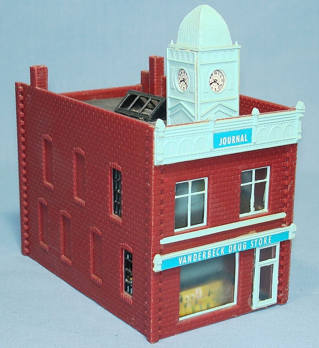 TYCO AHM QUICK HO MODEL RAILROAD PLASTIC RAMSEY JOURNAL BUILDING KIT 