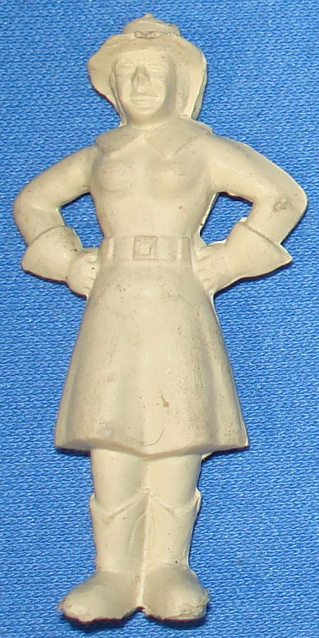 Vintage Marx Toys Western Ranch Play Set 60mm Cream Cowgirl Standing With Hands On Hips Vintage Marx Toys Western Ranch Play Set 60mm Cream Cowgirl Standing With Hands On Hips