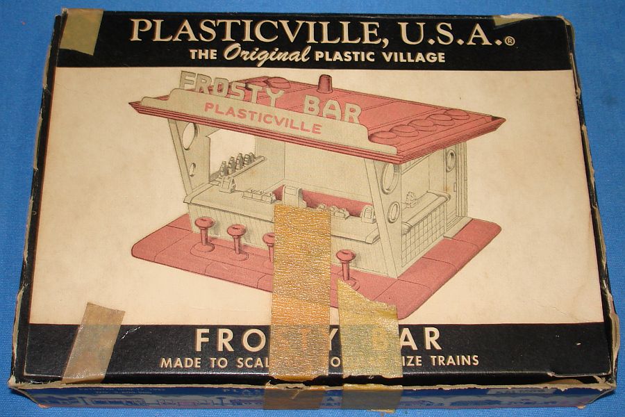 Plasticville U.S.A. Vintage O-Gauge Salmon Frosty Bar Box FB-1 Plasticville U.S.A. Vintage O-Gauge Salmon Frosty Bar Box FB-1