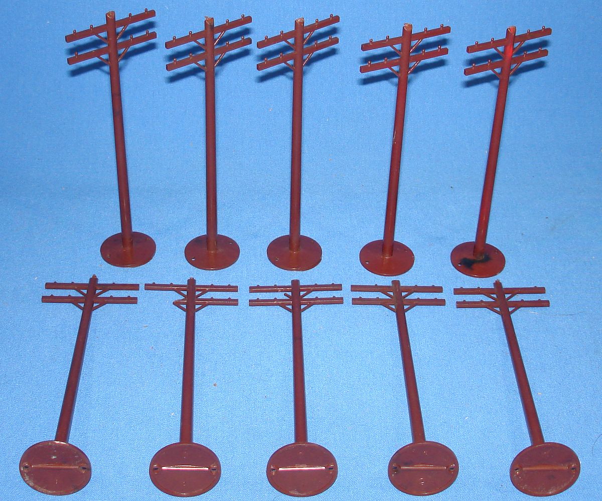 Plasticville U.S.A. Vintage O-Gauge Brown Telephone Pole TP-5 Lot Plasticville U.S.A. Vintage O-Gauge Brown Telephone Pole TP-5 Lot