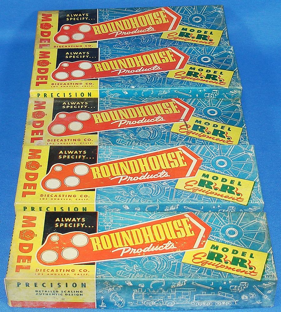 Vintage HO Gauge Roundhouse Model Railroad Metal Train Kits Lot Boxes