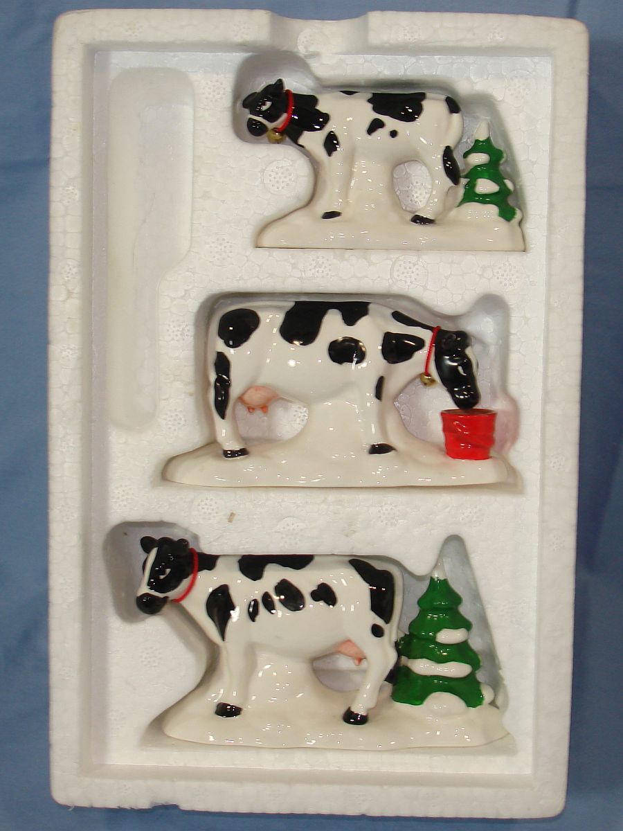 Department Dept 56 The Original Snow Village Retired Herd Of Holiday Heifers 54550 Department Dept 56 The Original Snow Village Retired Herd Of Holiday Heifers 54550
