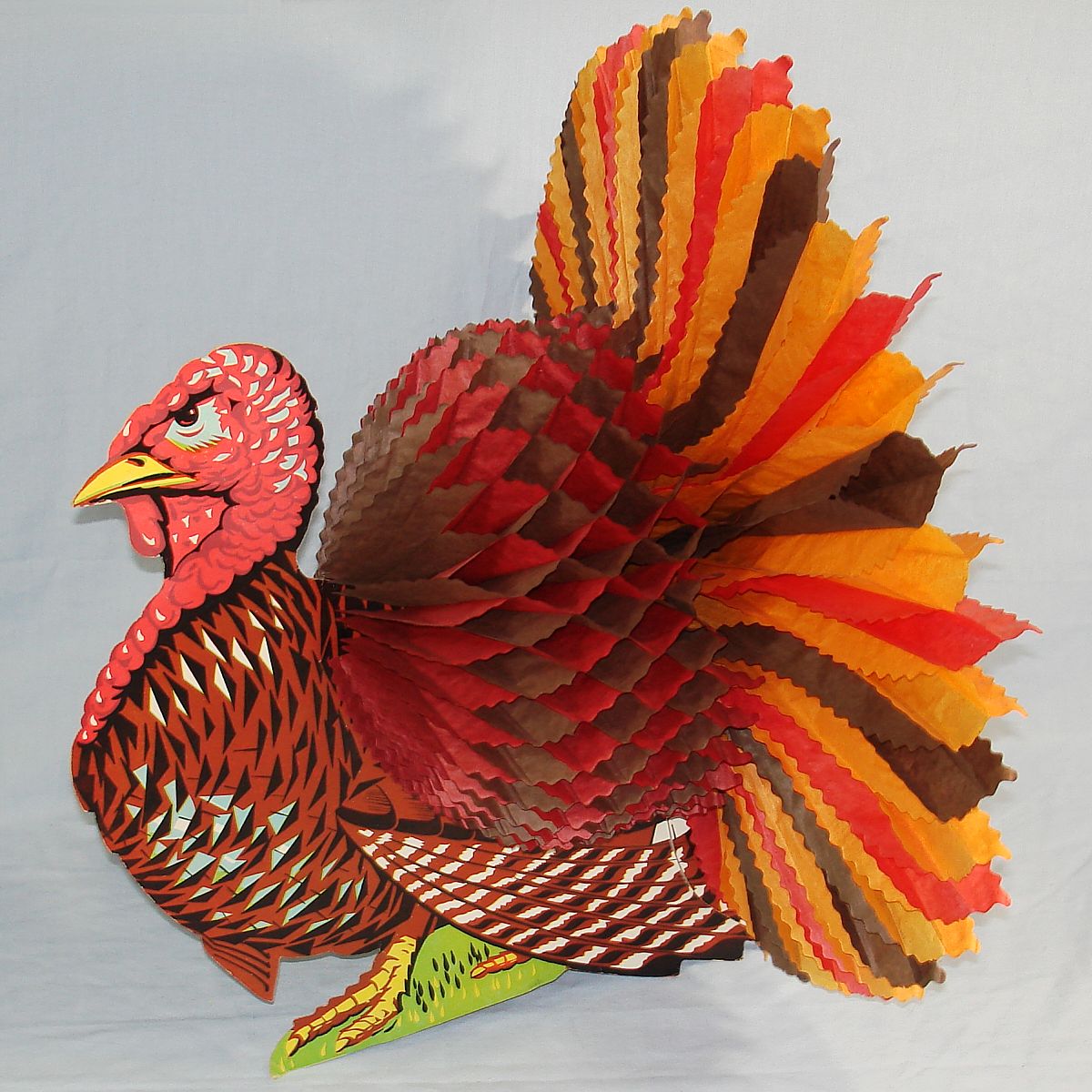 Vintage Die Cut Thanksgiving Decorations Beistle Tom Turkeys