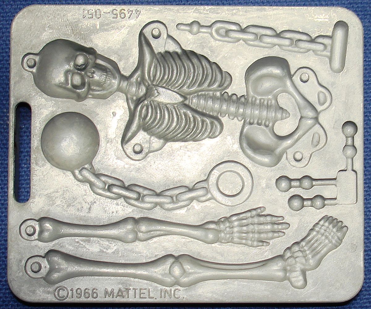 Vintage 1966 Mattel Thingmaker Toy Skeletons Accessory Kit #4495 1 Mold 8 Cavities Slot Vintage 1966 Mattel Thingmaker Toy Skeletons Accessory Kit #4495 1 Mold 8 Cavities Slot