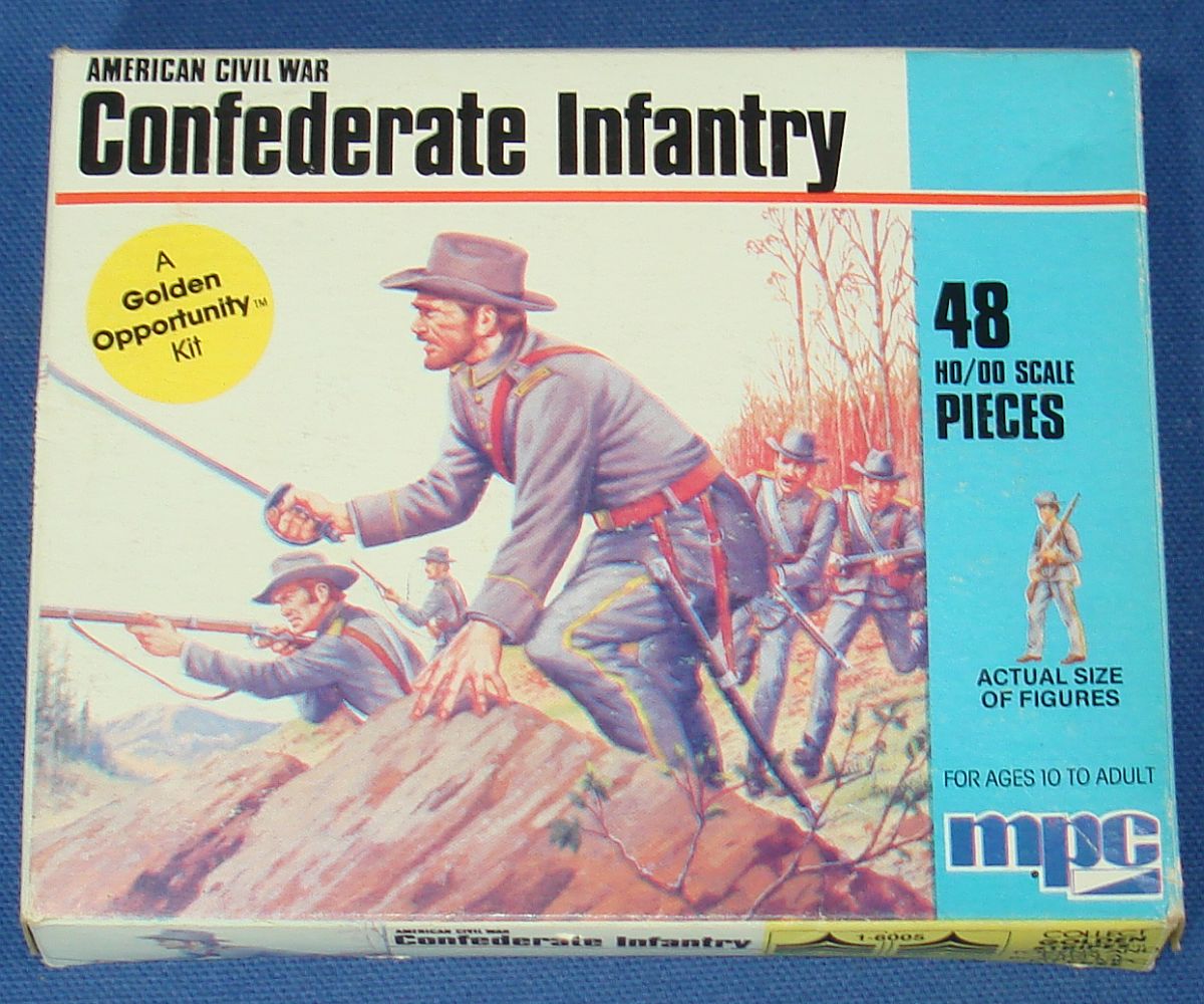 MPC HO OO American Civil War Confederate Infantry 48 Grey Pieces Box 6005 MPC HO OO American Civil War Confederate Infantry 48 Grey Pieces Box 6005